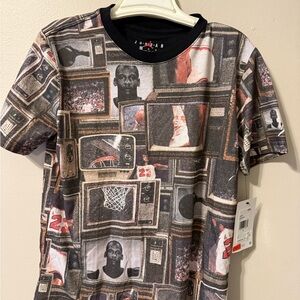 Jordan Multi-Color Retro TV Print Tee